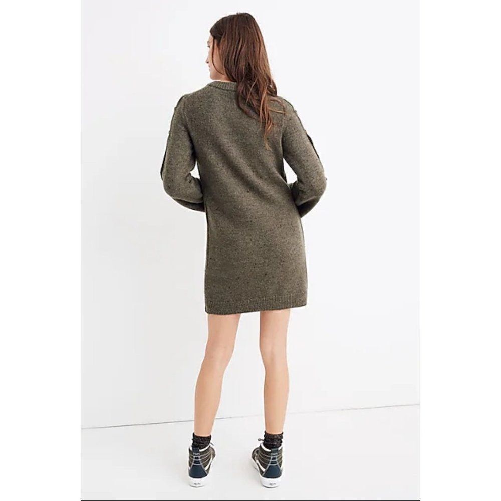 Madewell Donegal Button Sleeve Sweater Mini Dress Size XXS - Picture 2 of 11